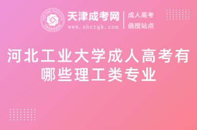 河北工業(yè)大學(xué)成人高考有哪些理工類專業(yè)