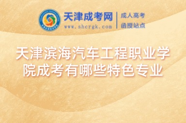 天津?yàn)I海汽車工程職業(yè)學(xué)院成考有哪些特色專業(yè)