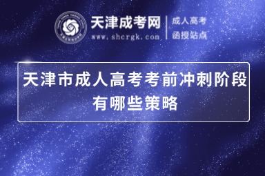 天津市成人高考考前沖刺階段有哪些策略
