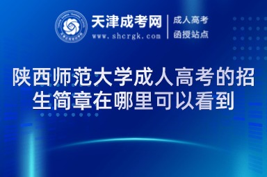 陜西師范大學(xué)成人高考的招生簡(jiǎn)章在哪里可以看到