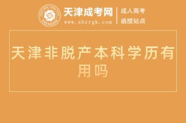 天津非脫產(chǎn)本科學(xué)歷有用嗎