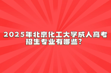 2025年北京化工大學(xué)成人高考招生專業(yè)有哪些？