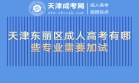天津東麗區(qū)成人高考有哪些專業(yè)需要加試