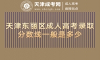 天津東麗區(qū)成人高考錄取分數線一般是多少