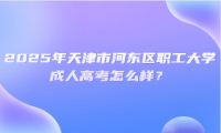 2025年天津市河?xùn)|區(qū)職工大學(xué)成人高考怎么樣？