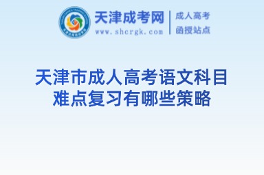 天津市成人高考語(yǔ)文科目難點(diǎn)復(fù)習(xí)有哪些策略