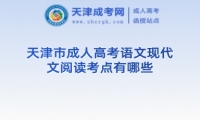 天津市成人高考語(yǔ)文現(xiàn)代文閱讀考點(diǎn)有哪些