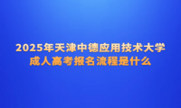 2025年天津中德應(yīng)用技術(shù)大學(xué)成人高考報(bào)名流程是什么