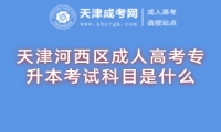 天津河西區(qū)成人高考專(zhuān)升本考試科目是什么
