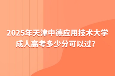 2025年天津中德應(yīng)用技術(shù)大學(xué)成人高考多少分可以過(guò)？