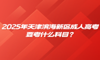 2025年天津濱海新區(qū)成人高考要考什么科目？