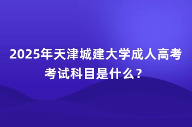 2025年天津城建大學成人高考考試科目是什么？