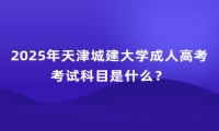 2025年天津城建大學成人高考考試科目是什么？