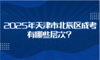 2025年天津市北辰區(qū)成考有哪些層次？