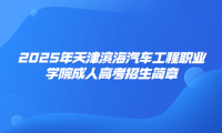 2025年天津?yàn)I海汽車工程職業(yè)學(xué)院成人高考招生簡(jiǎn)章