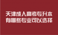 天津成人高考專升本有哪些專業(yè)可以選擇