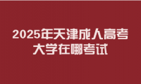 2025年天津成人高考大學(xué)在哪考試